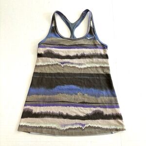Nike Dri-Fit Running Top Racer‎ Back Tie Dye Stripes Women’s Size S